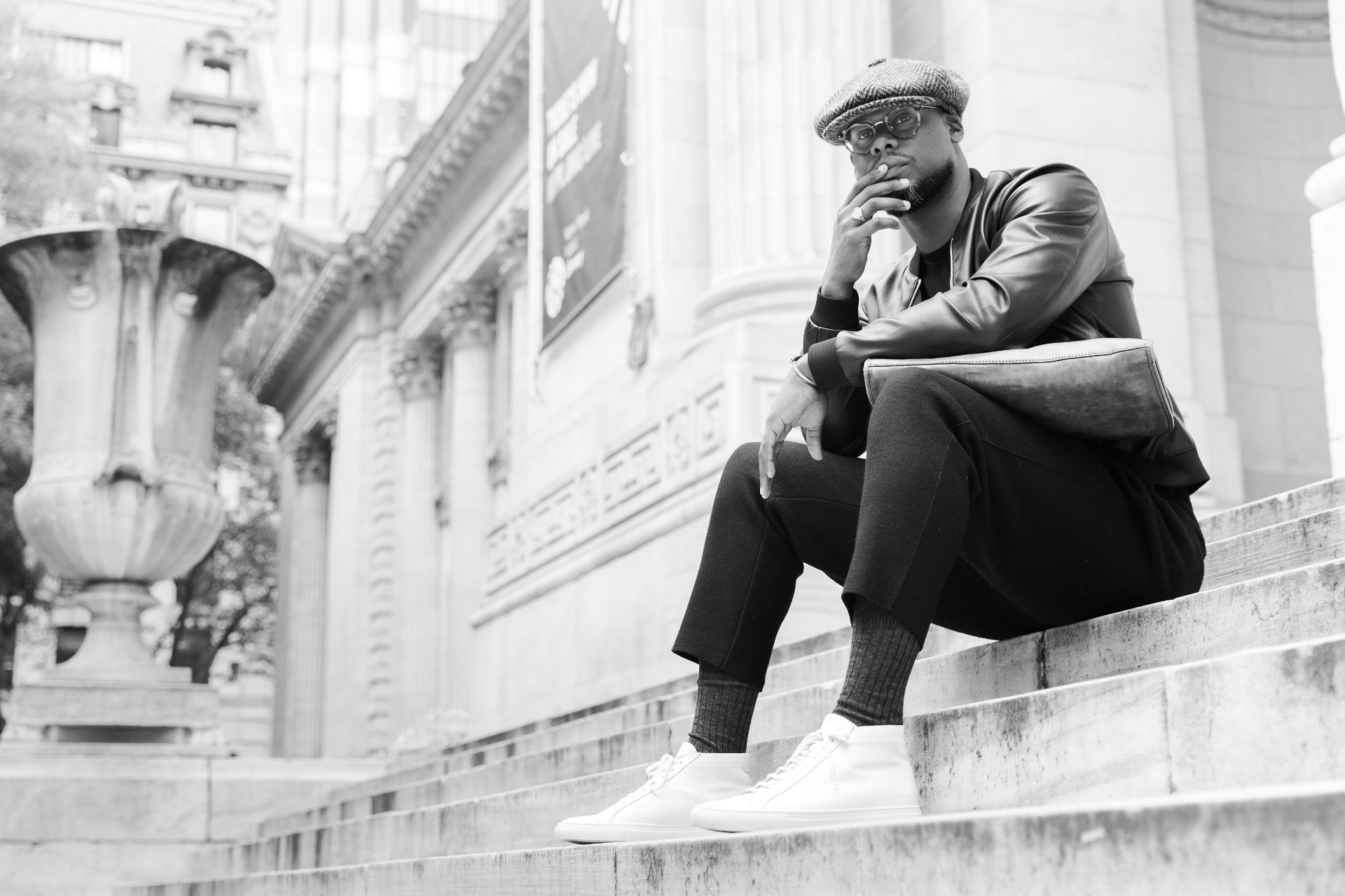 Jason Rosario, seated portrait